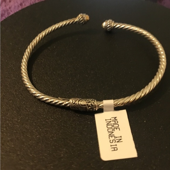 NWT Artisan Crafted Samual B 18K & Sterling Silver Flexible Hinged Bracelet - Picture 10 of 14